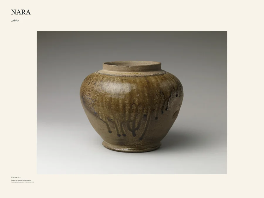 Nara art poster design featuring Urn or Jar
